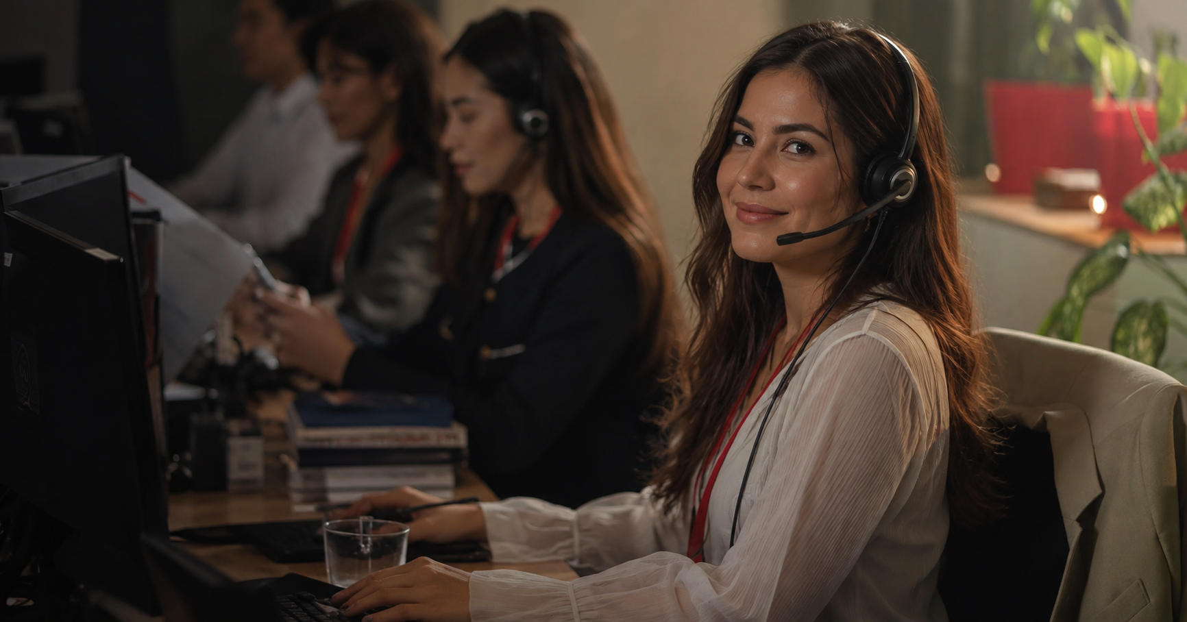 Agente real atendiendo una conversación con clientes a través de canales digitales